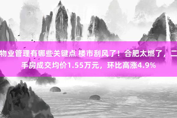 物业管理有哪些关键点 楼市刮风了！合肥太燃了，二手房成交均价1.55万元，环比高涨4.9%