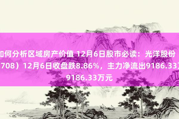 如何分析区域房产价值 12月6日股市必读：光洋股份（002708）12月6日收盘跌8.86%，主力净流出9186.33万元