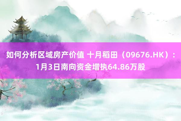 如何分析区域房产价值 十月稻田（09676.HK）：1月3日南向资金增执64.86万股