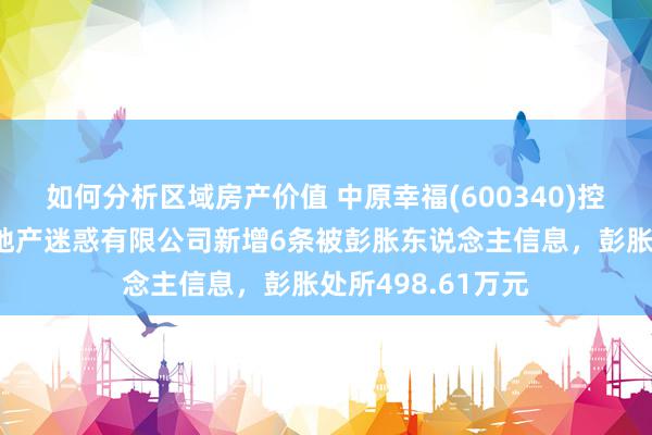 如何分析区域房产价值 中原幸福(600340)控股的廊坊京御房地产迷惑有限公司新增6条被彭胀东说念主信息，彭胀处所498.61万元