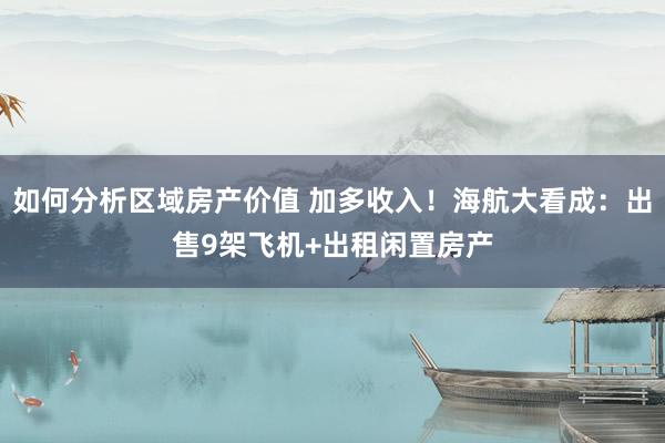 如何分析区域房产价值 加多收入！海航大看成：出售9架飞机+出租闲置房产