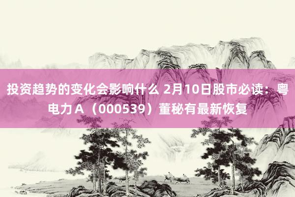 投资趋势的变化会影响什么 2月10日股市必读：粤电力Ａ（000539）董秘有最新恢复